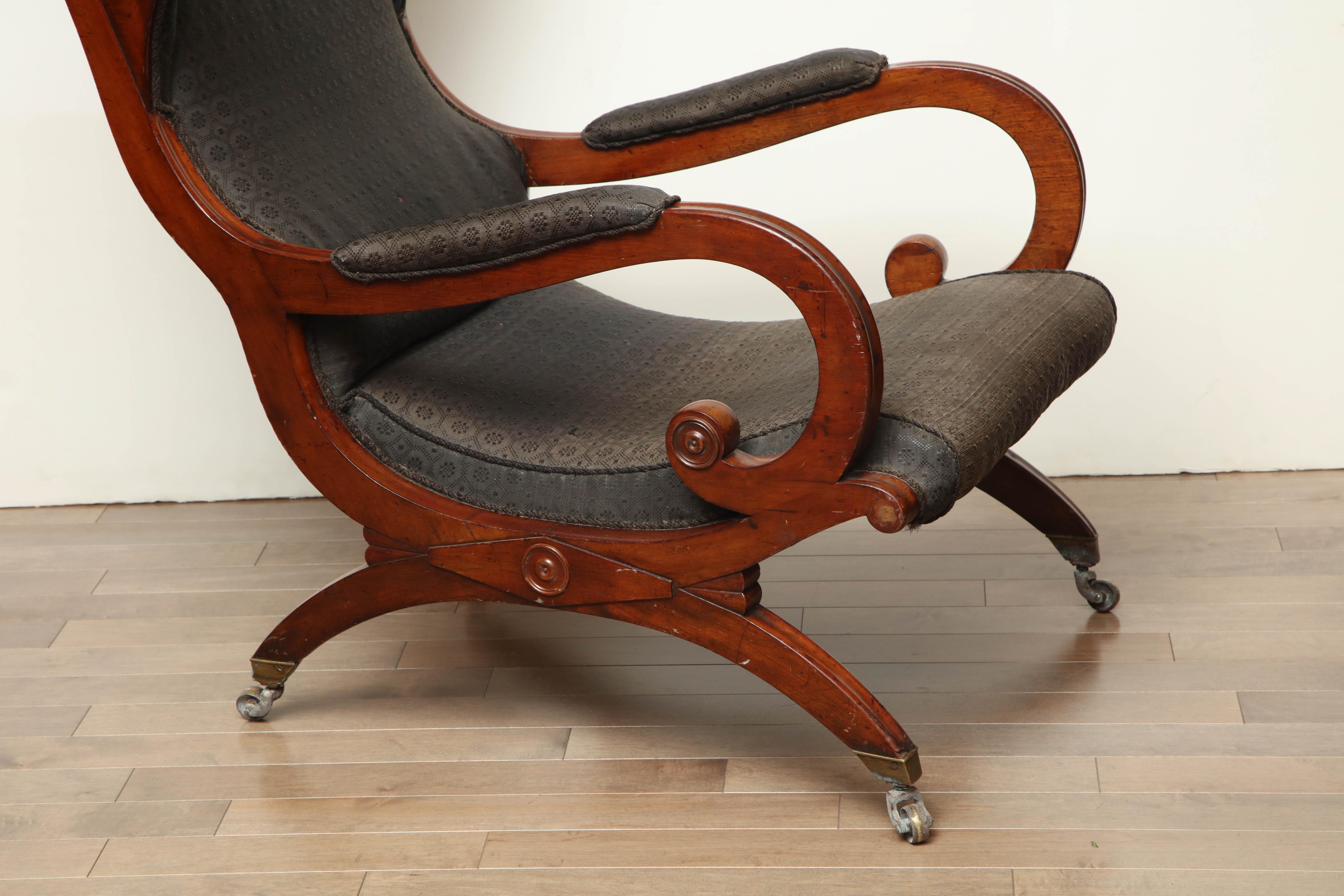 Early 19th Century Mahogany Wing Chair 2