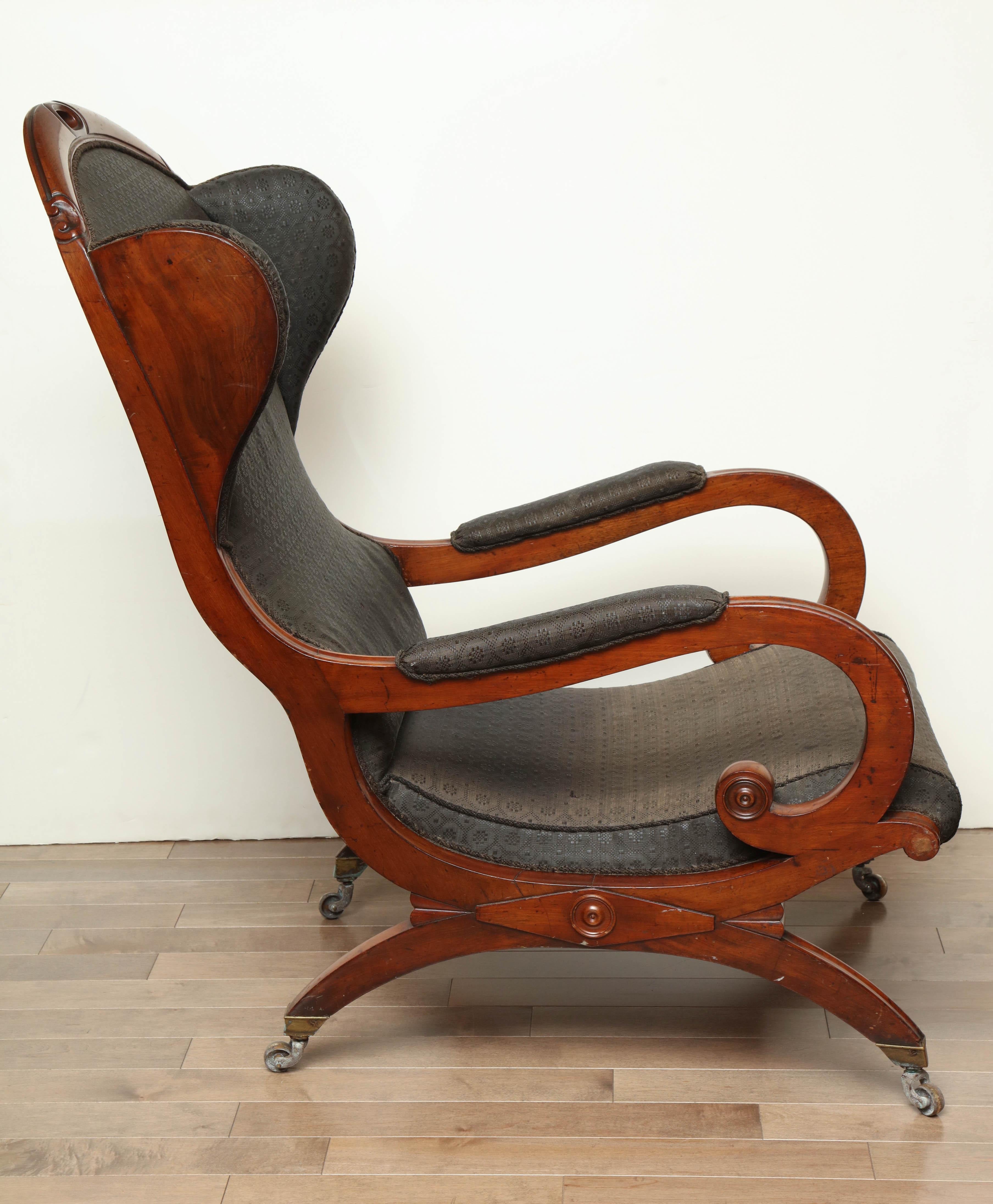 Early 19th Century Mahogany Wing Chair 3