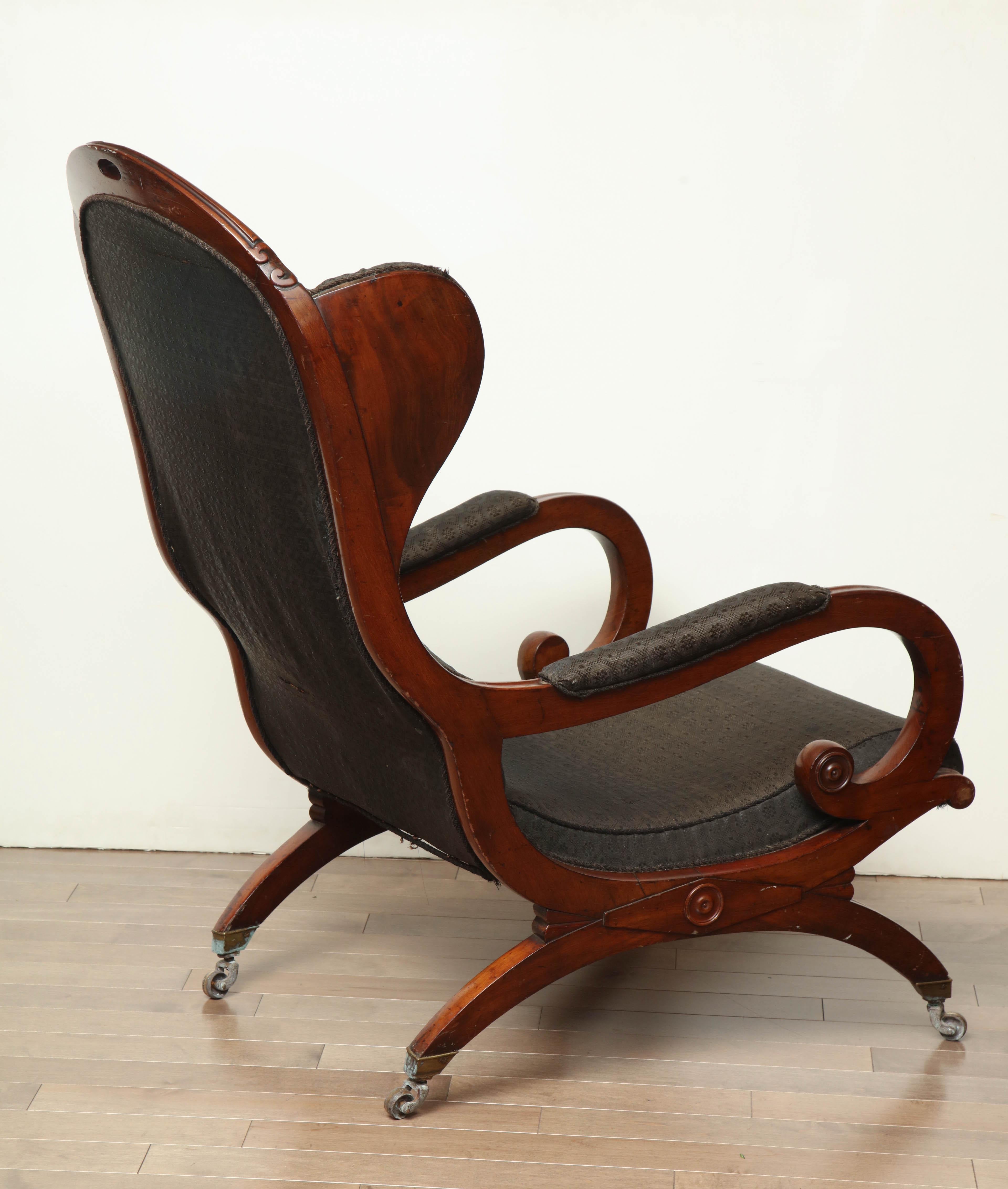 Early 19th Century Mahogany Wing Chair 4