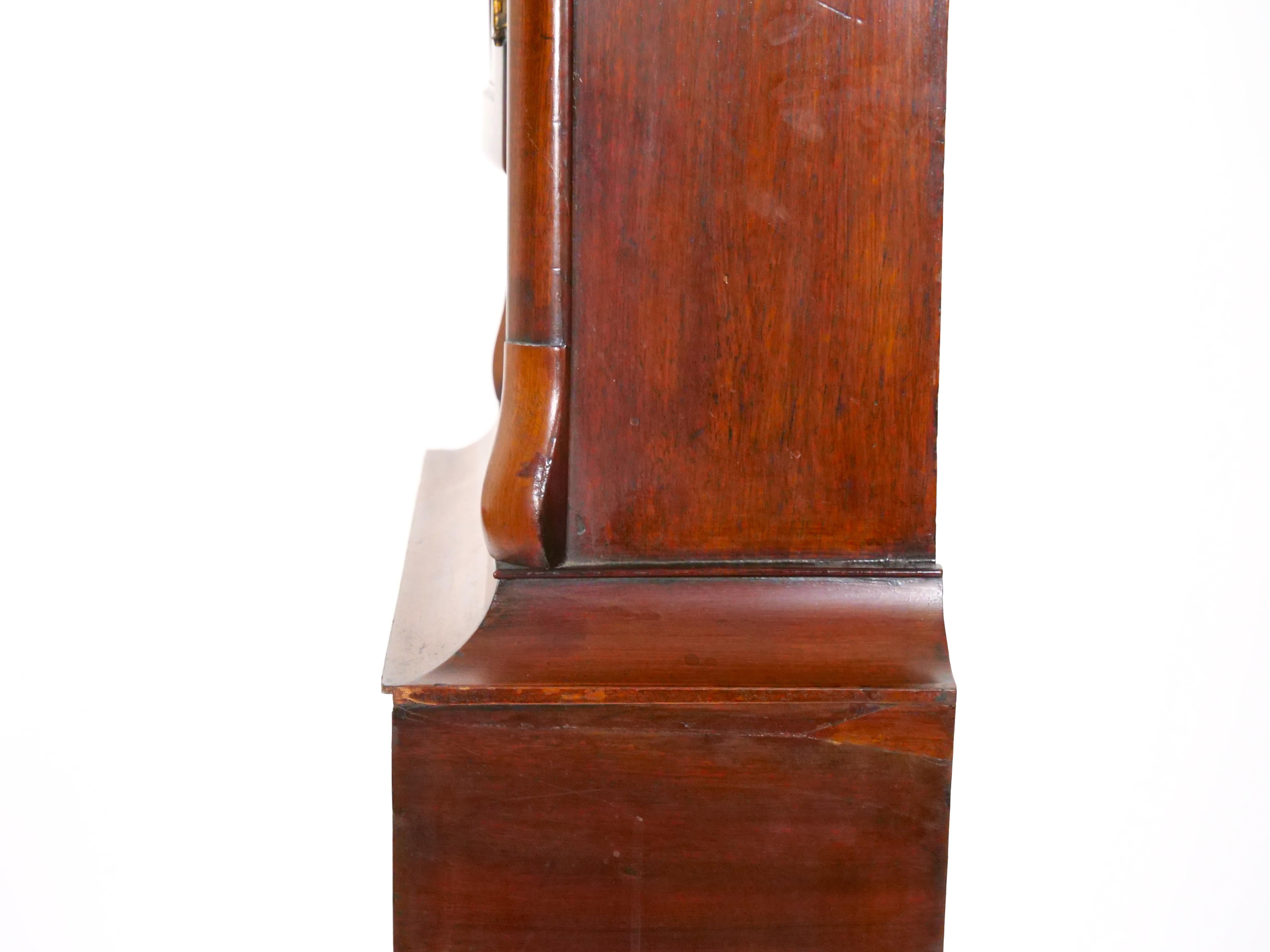 Frühe 19. Jahrhundert Mahagoni Holz schottischen Trommelfell große Fall Uhr im Angebot 4