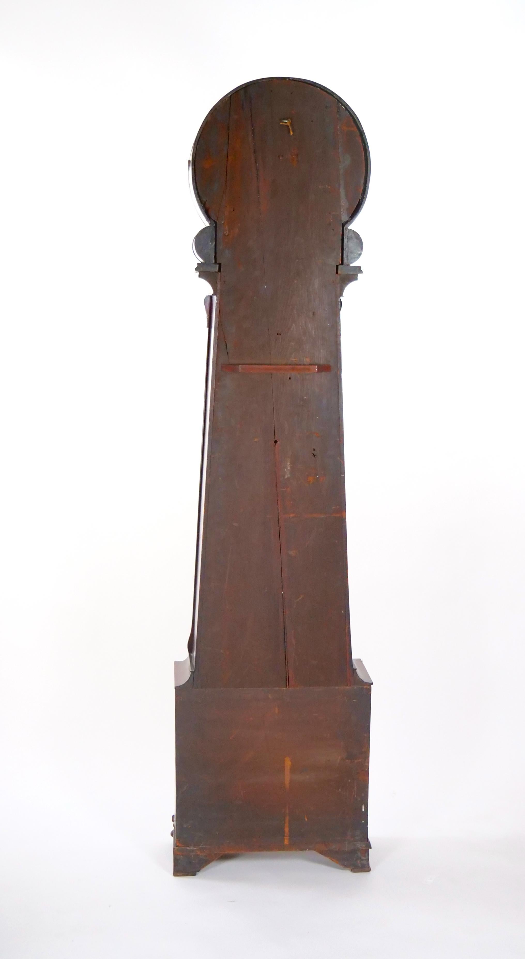 Early 19th Century Mahogany Wood Scottish Drumhead Tall Case Clock 6