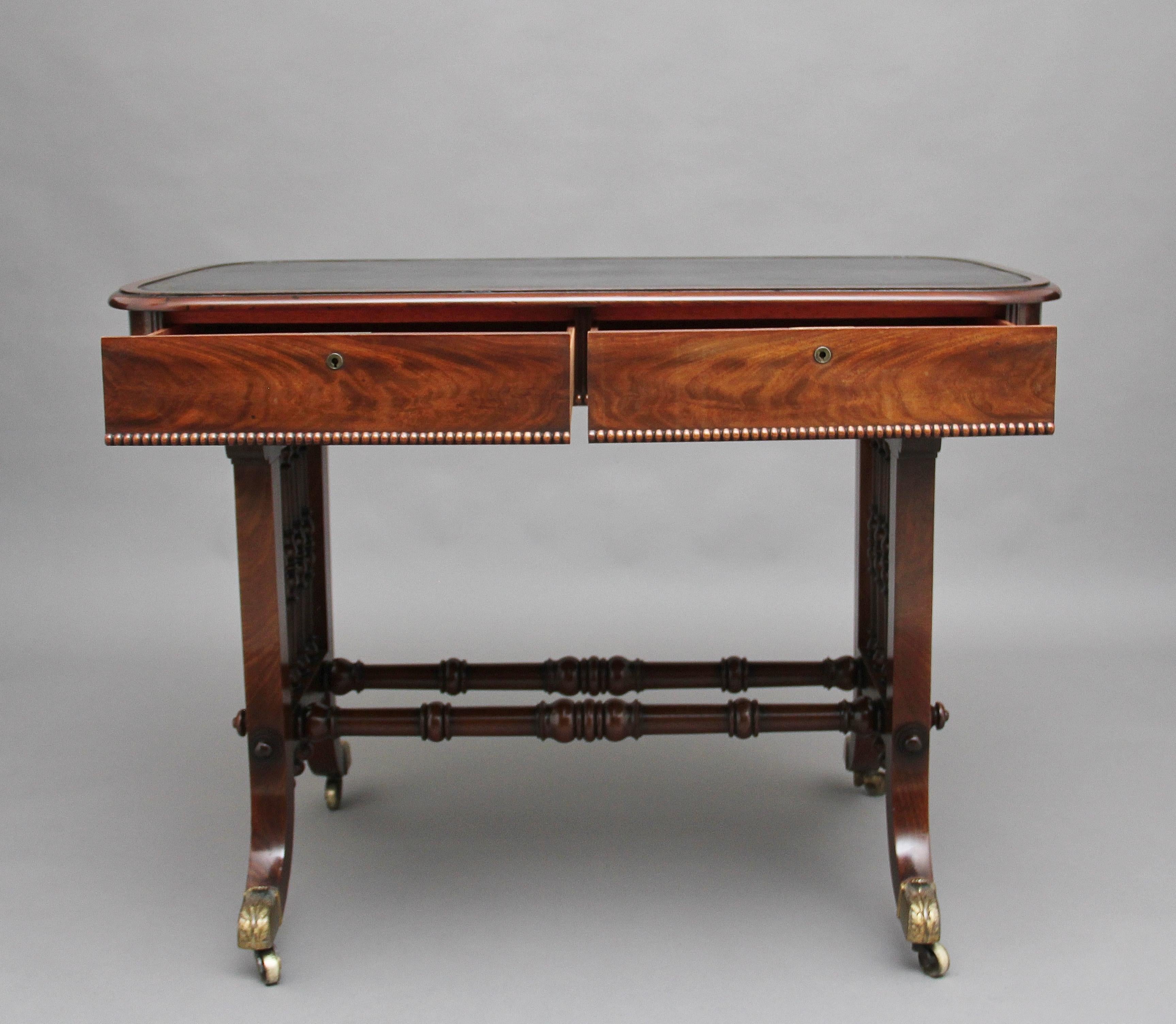 British Early 19th Century Mahogany Writing Table