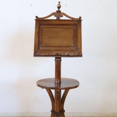 Early 19th Century Majestic Antique Lectern in Solid Walnut