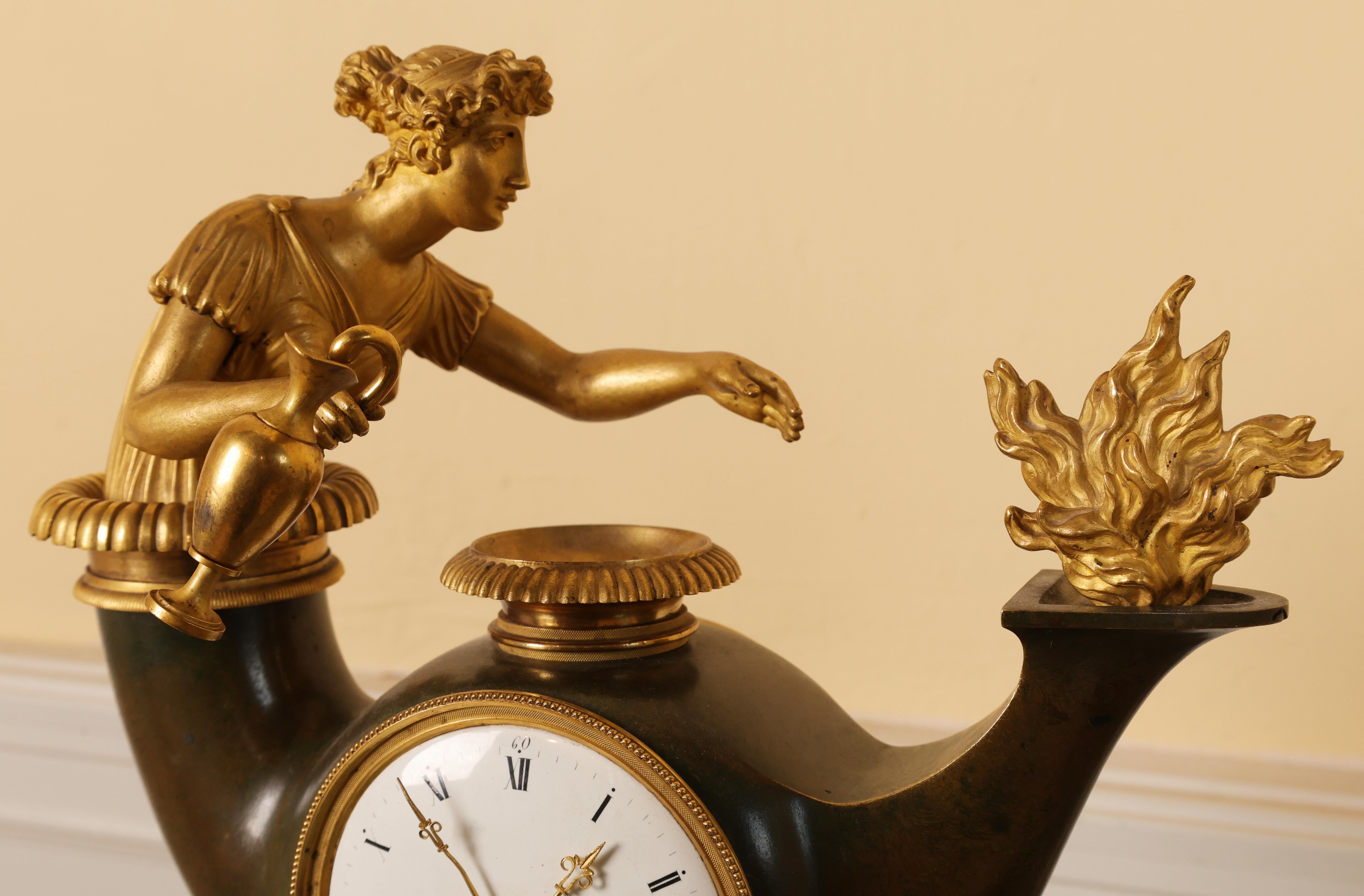 Swedish Early 19th Century Mantel Clock signed Gustaf Undén For Sale