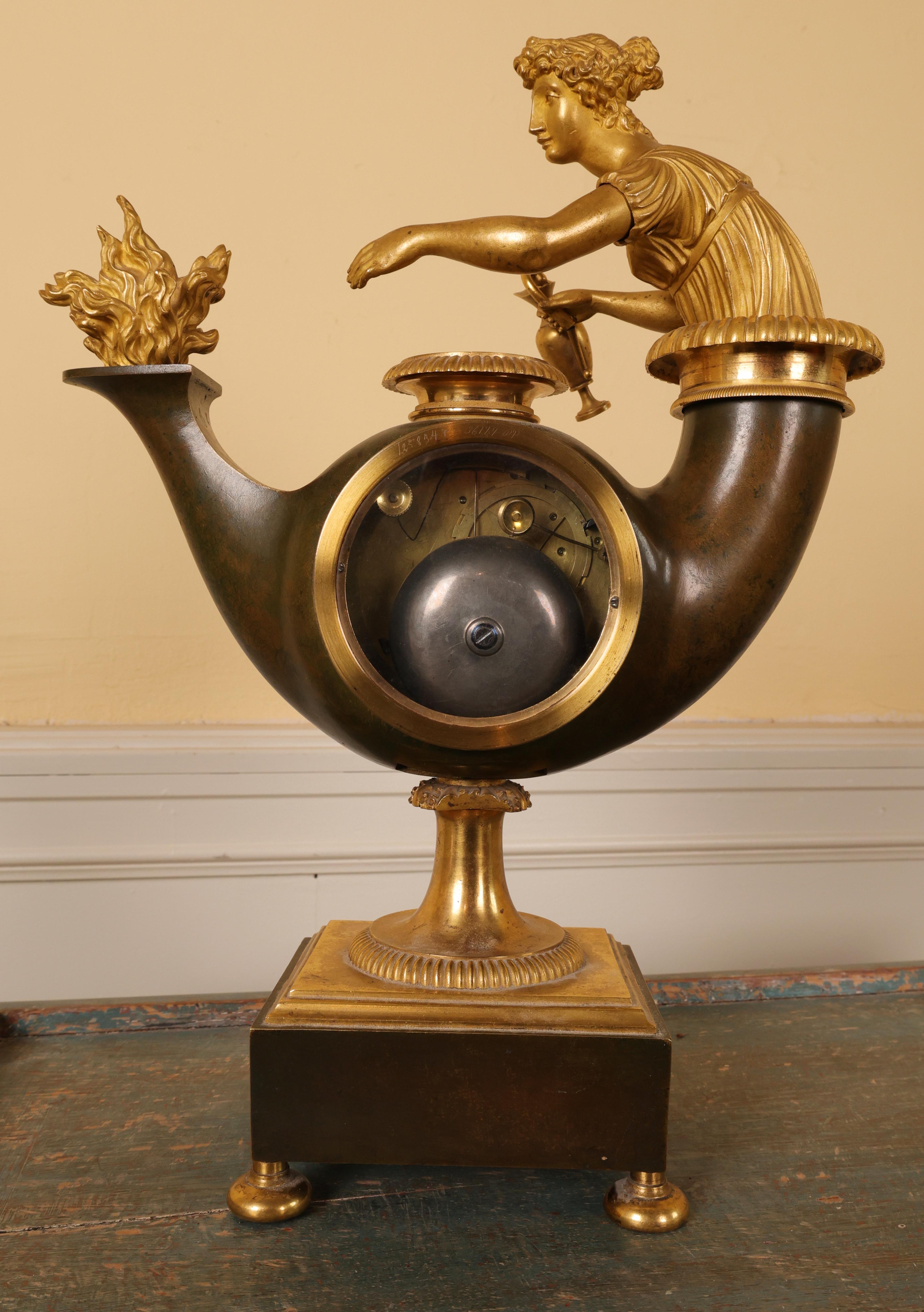 Early 19th Century Mantel Clock signed Gustaf Undén For Sale 1