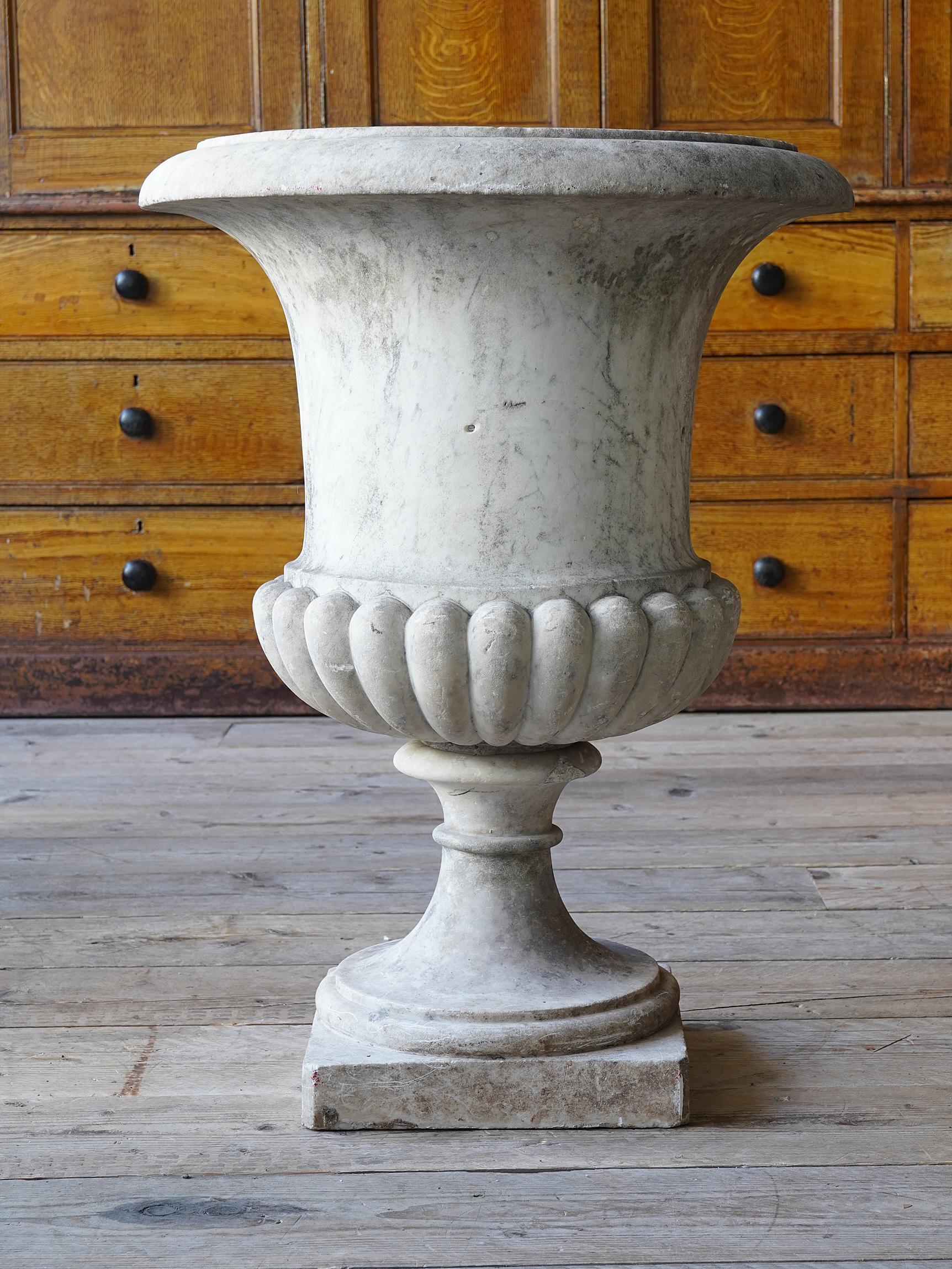 Early 19th Century Marble Campana Form Urn 9