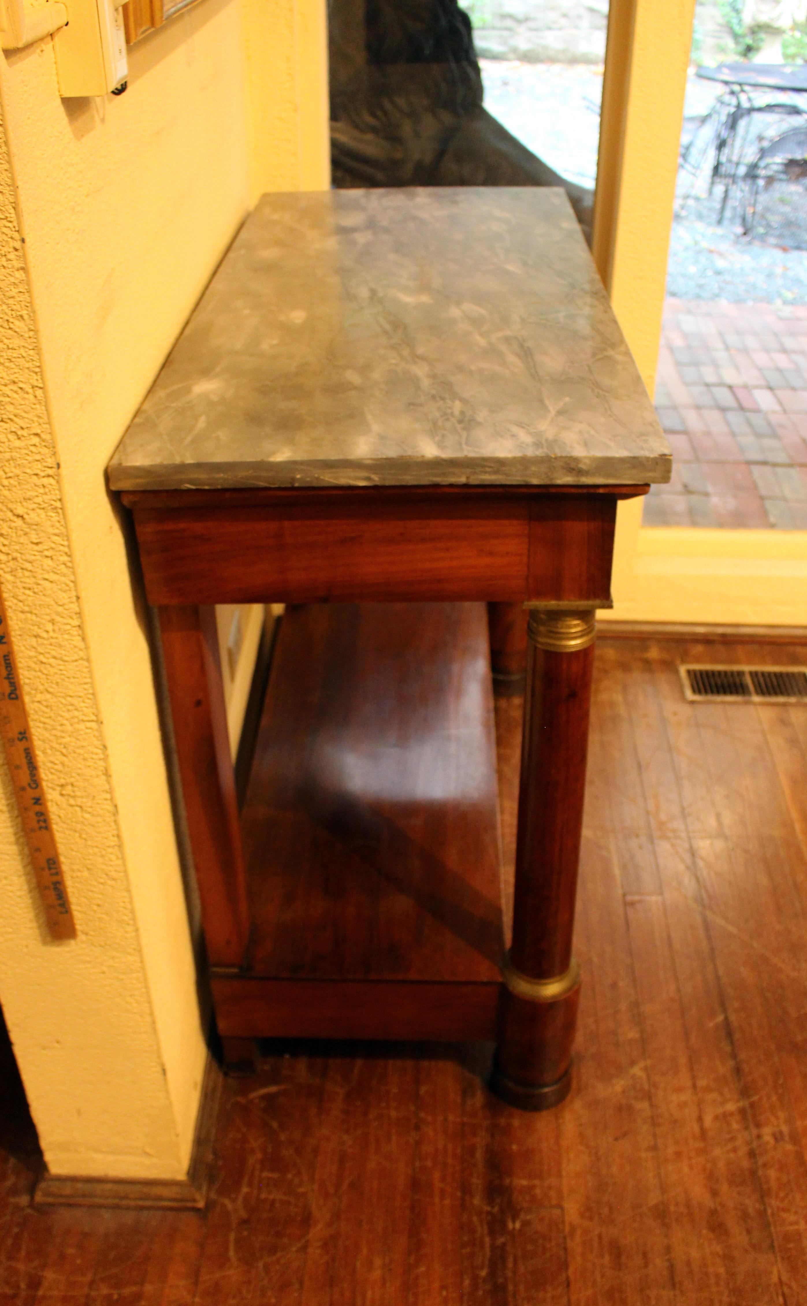 Empire Early 19th Century Marble Top Console Table