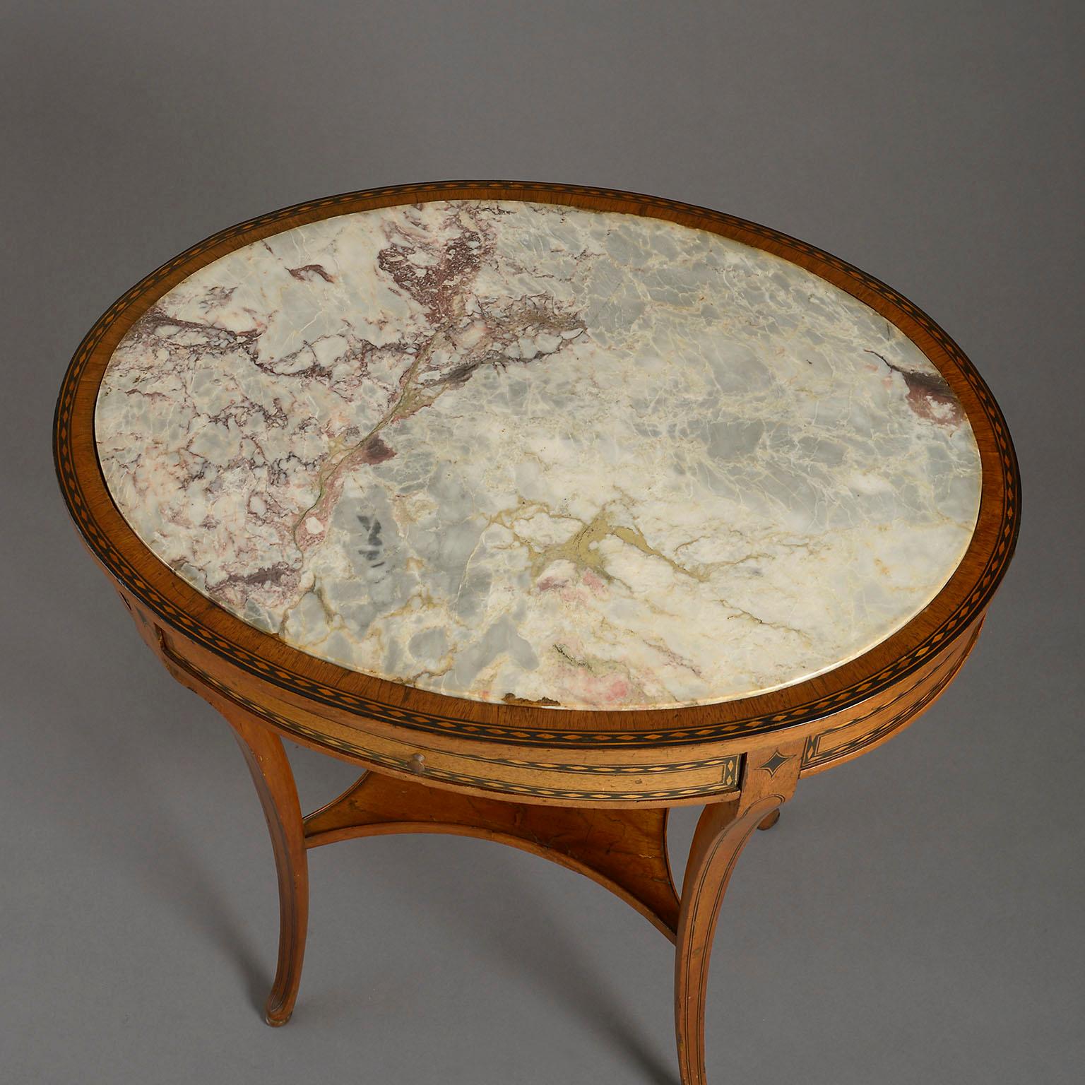 Dutch Early 19th Century Marble-Topped Centre Table