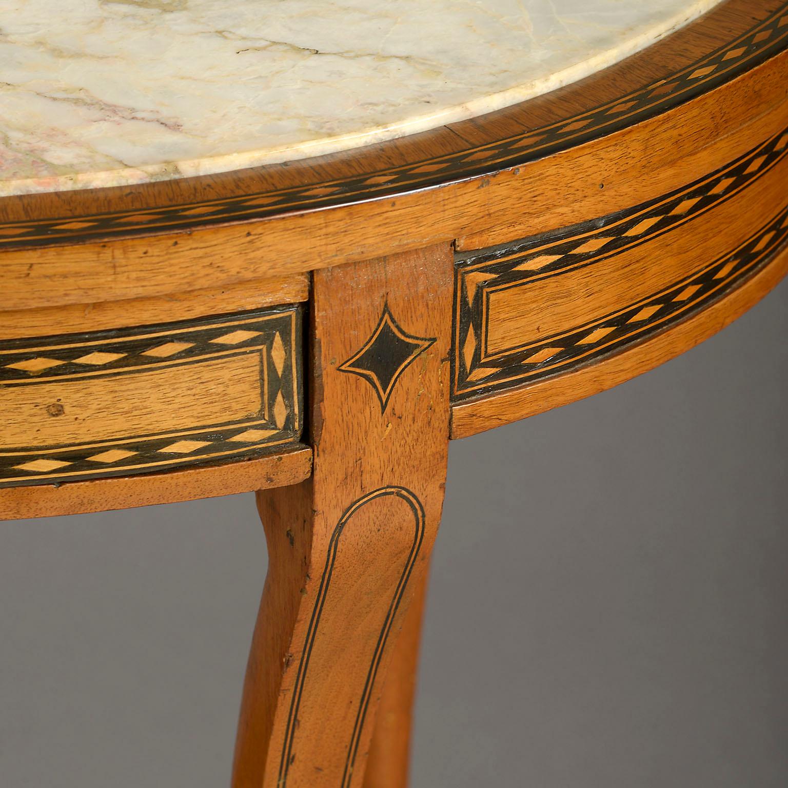 Inlay Early 19th Century Marble-Topped Centre Table