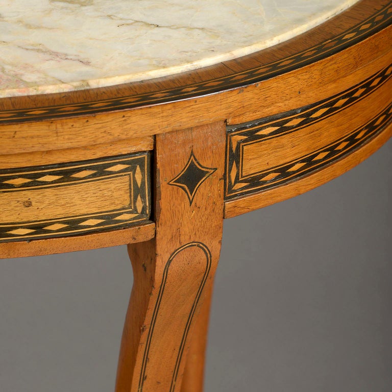 Inlay Early 19th Century Marble-Topped Centre Table For Sale