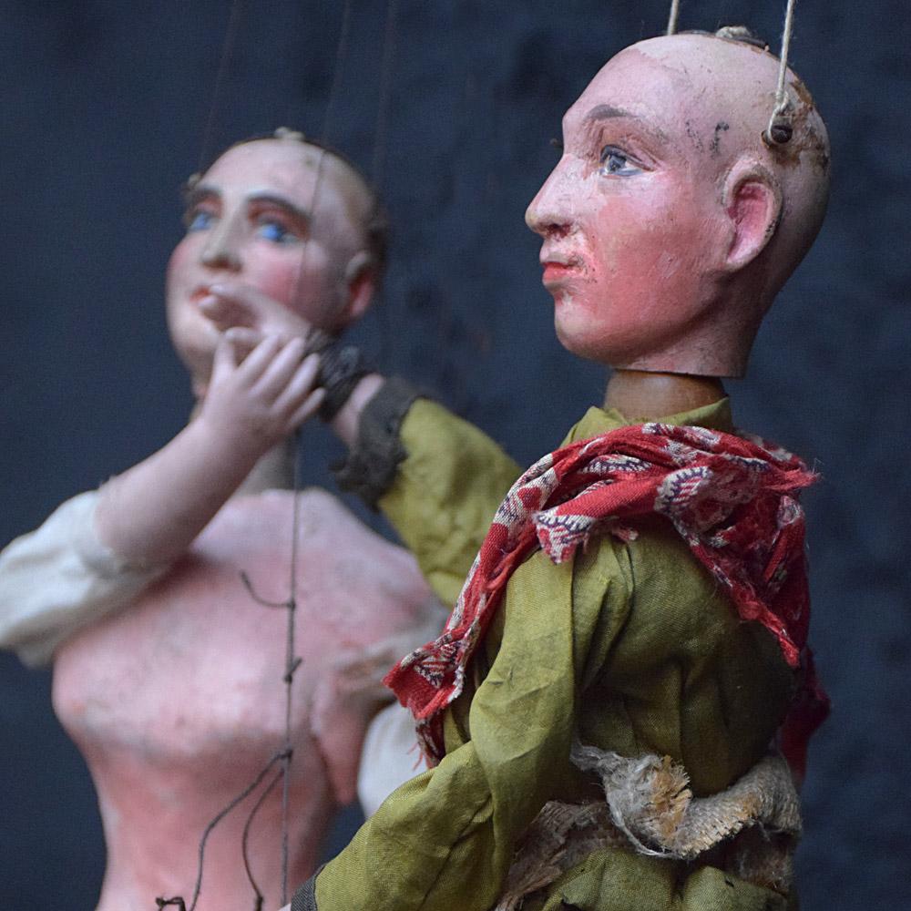 Marionette-Puppen des frühen 19. Jahrhunderts     (Stoff) im Angebot
