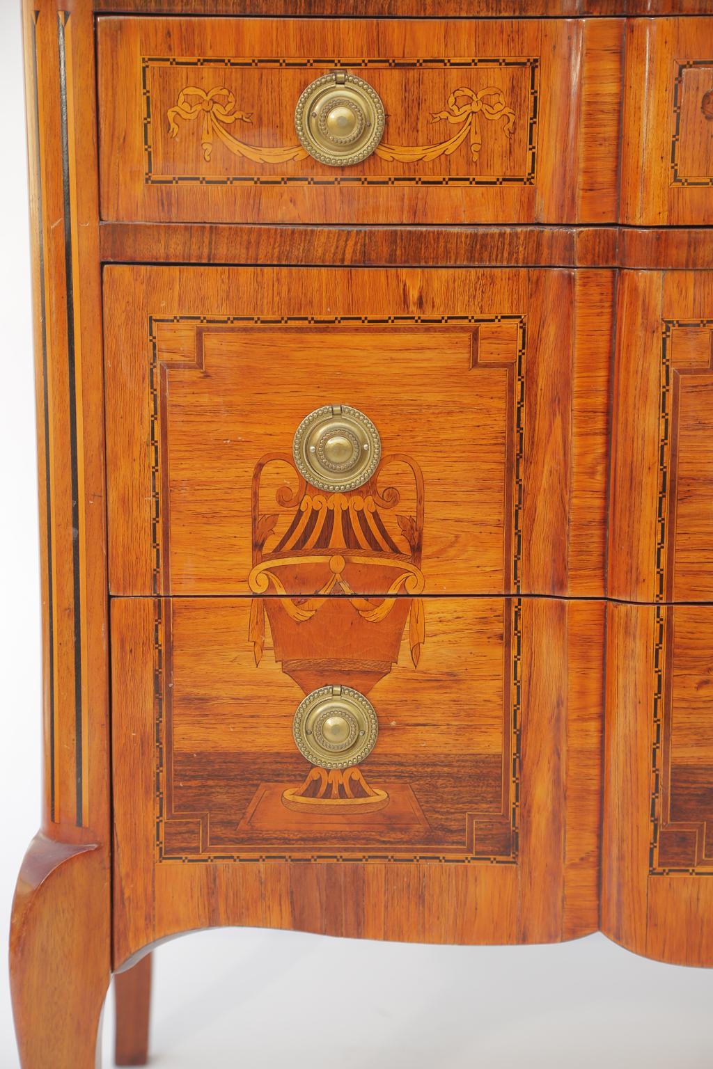 Inlay Early 19th Century Marquetry Commode For Sale