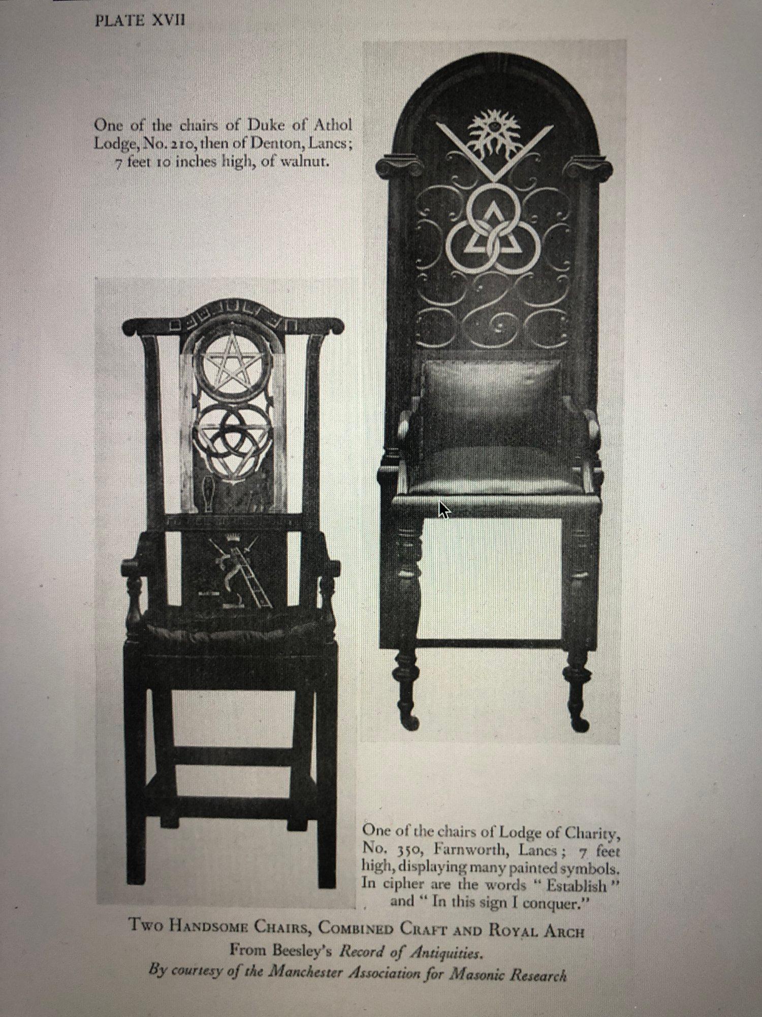 Early 19th Century Masonic Lodge Ceremonial Throne Chair with Magic Symbols For Sale 3