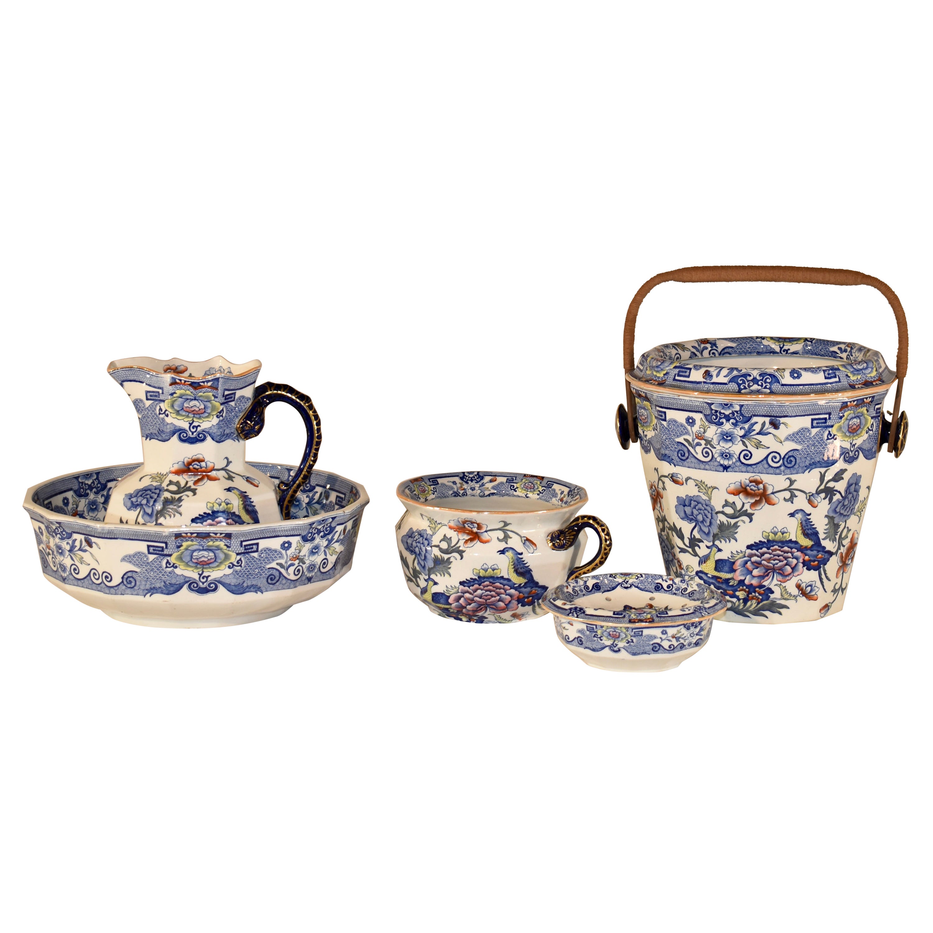 Early 19th Century Mason's Ironstone English Toiletry Set