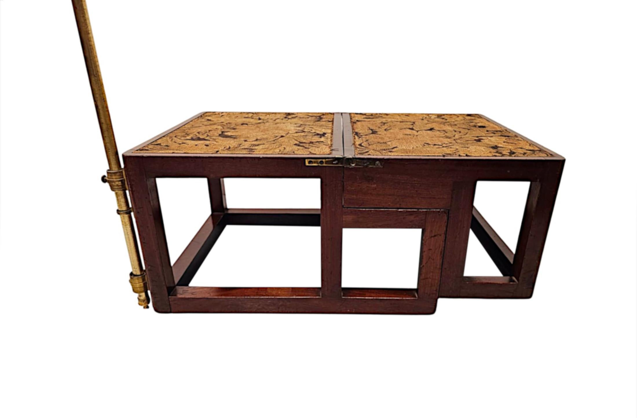 Tabouret de bibliothèque métamorphique du début du 19e siècle transformable en pouf en vente 2