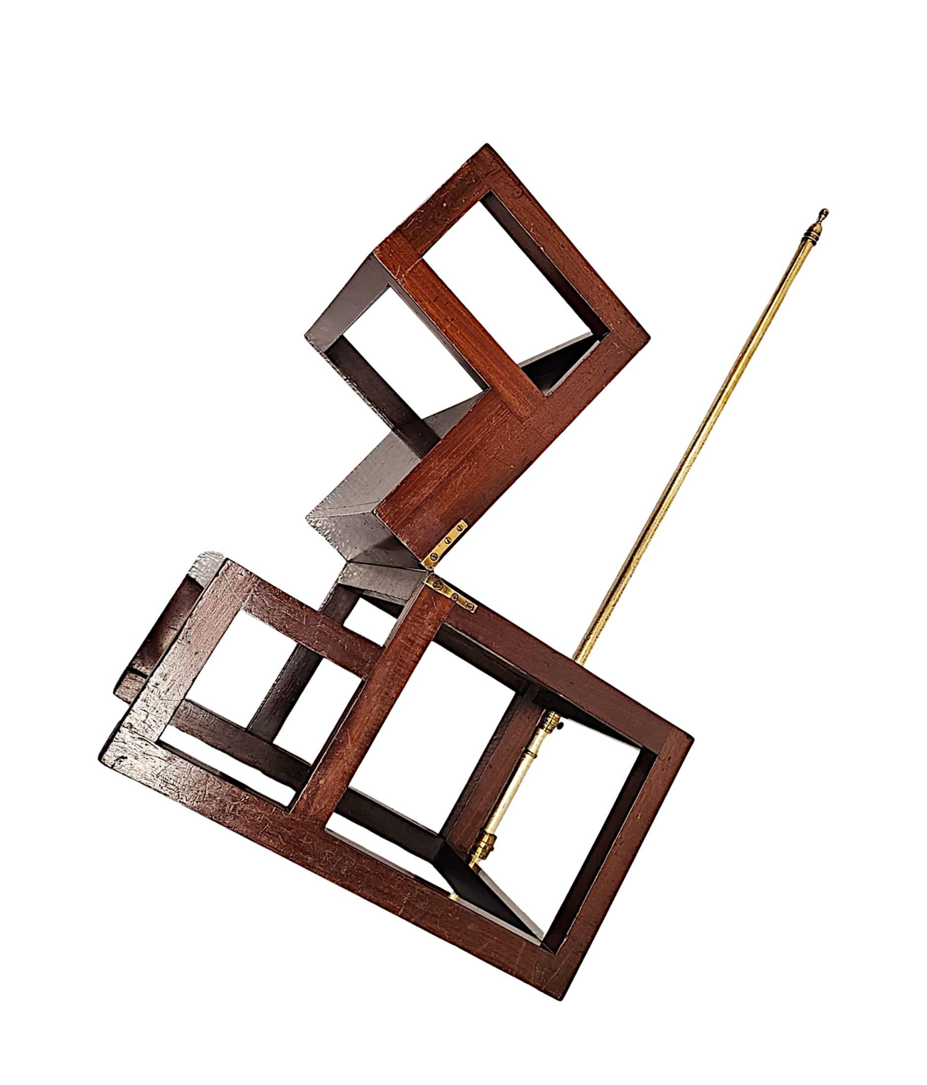 Tabouret de bibliothèque métamorphique du début du 19e siècle transformable en pouf en vente 3
