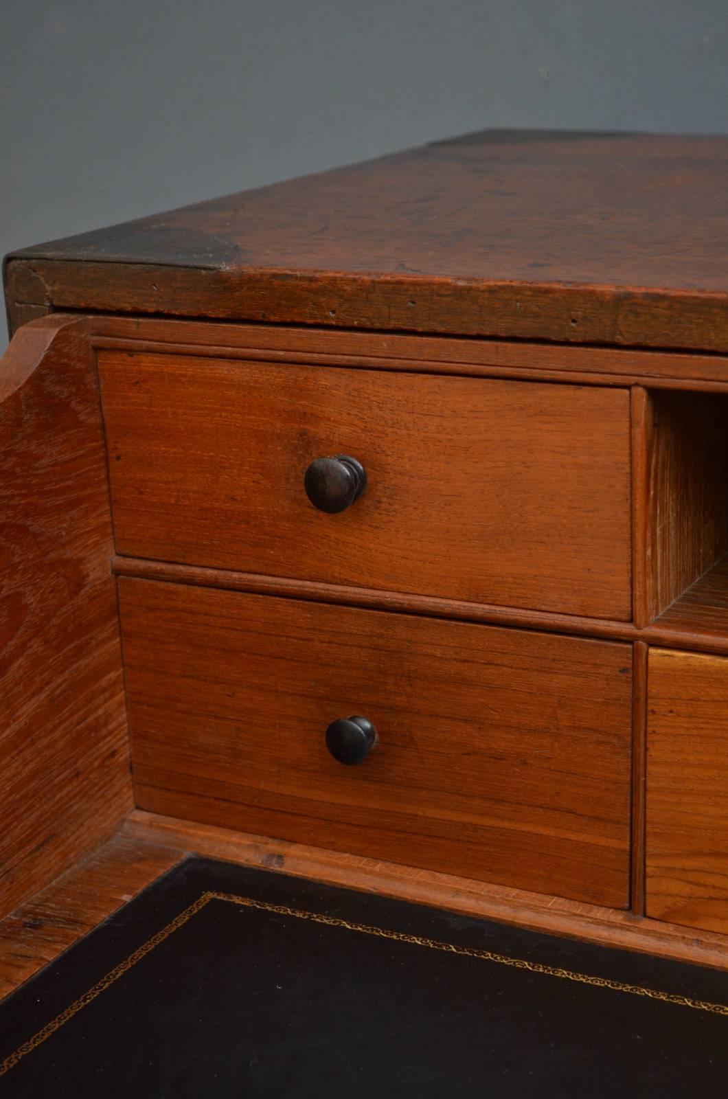 English Early 19th Century Military Chest with Secretaire