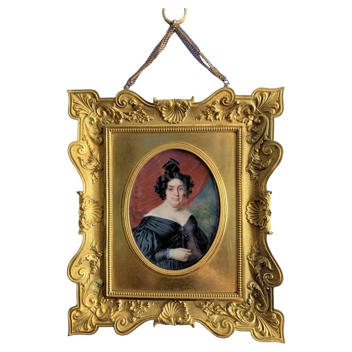 Early 19th Century Miniature Painting For Sale