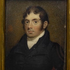 Retrato en miniatura de un caballero de principios del siglo XIX