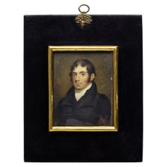 Retrato en miniatura de un caballero de principios del siglo XIX