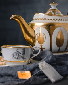 Early 19th Century Minton Porcelain Neoclassical Gilded Teapot