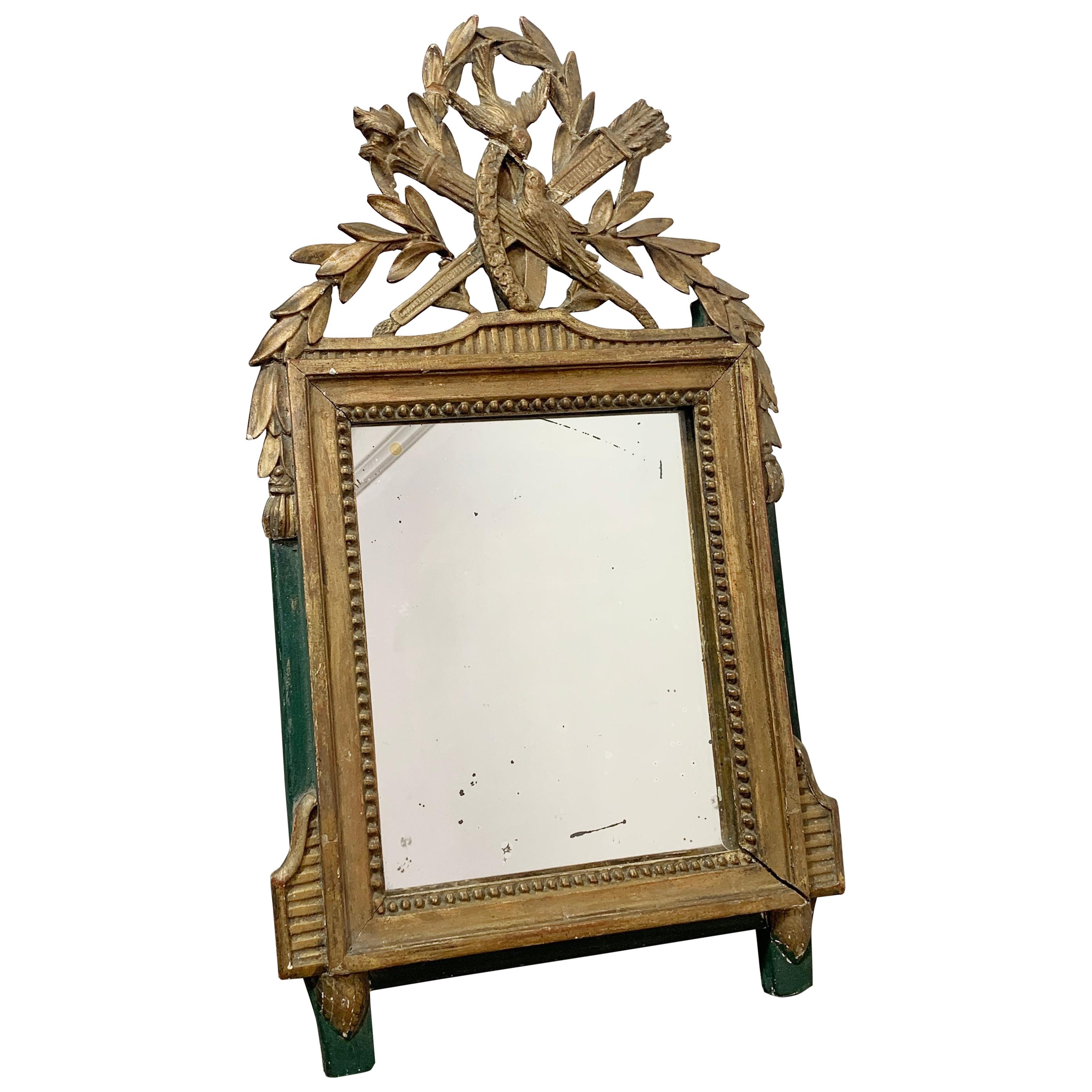 Early 19th C Gold Mirror Petite, Louis XVI Style For Sale