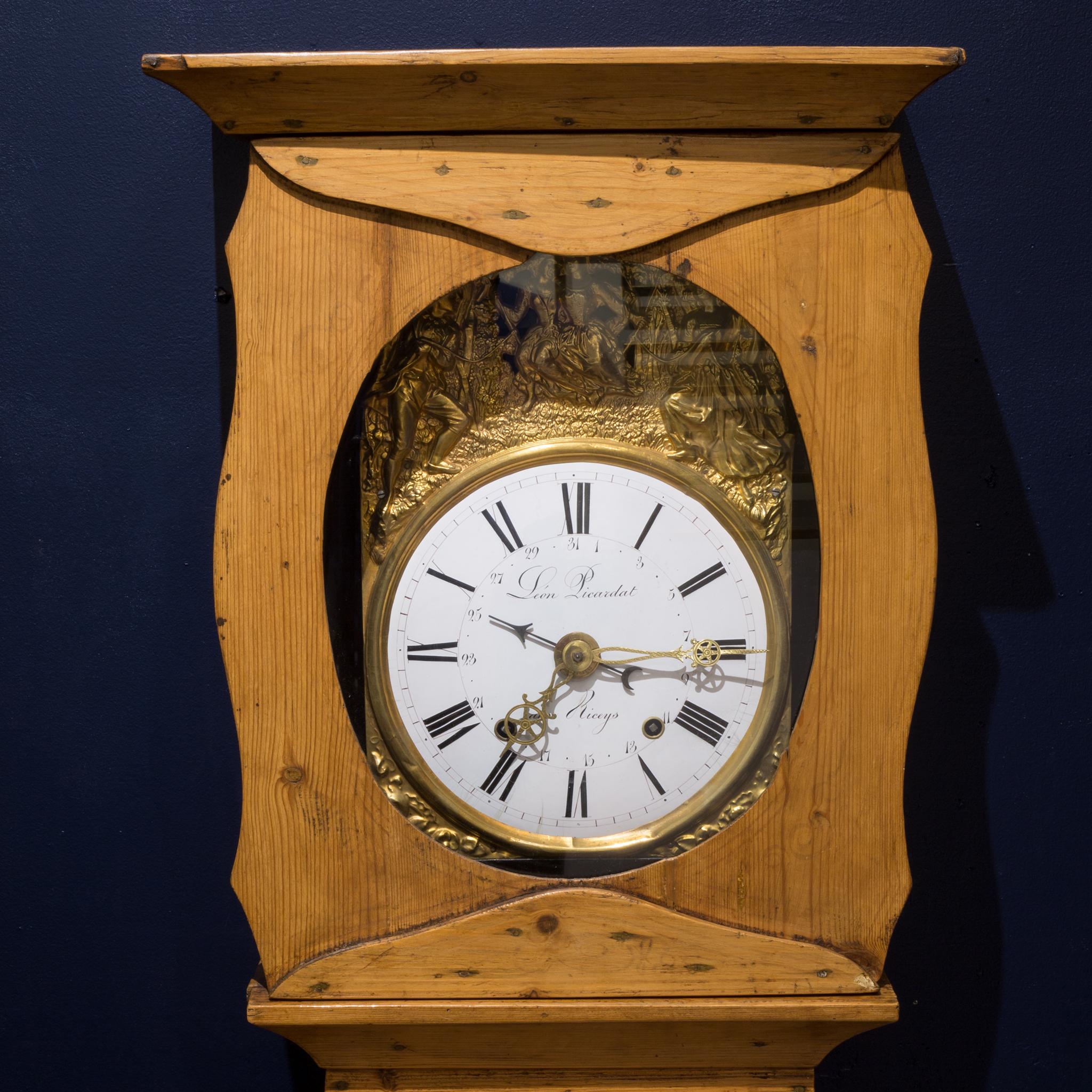 French Early 19th Century Mobier Longcase Clock, circa 1830-1850