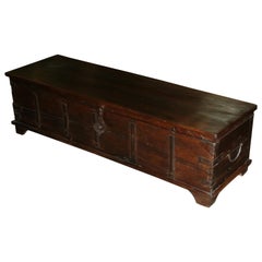 Early 19th Century Modified Blanket Chest for Use as Storage Bench