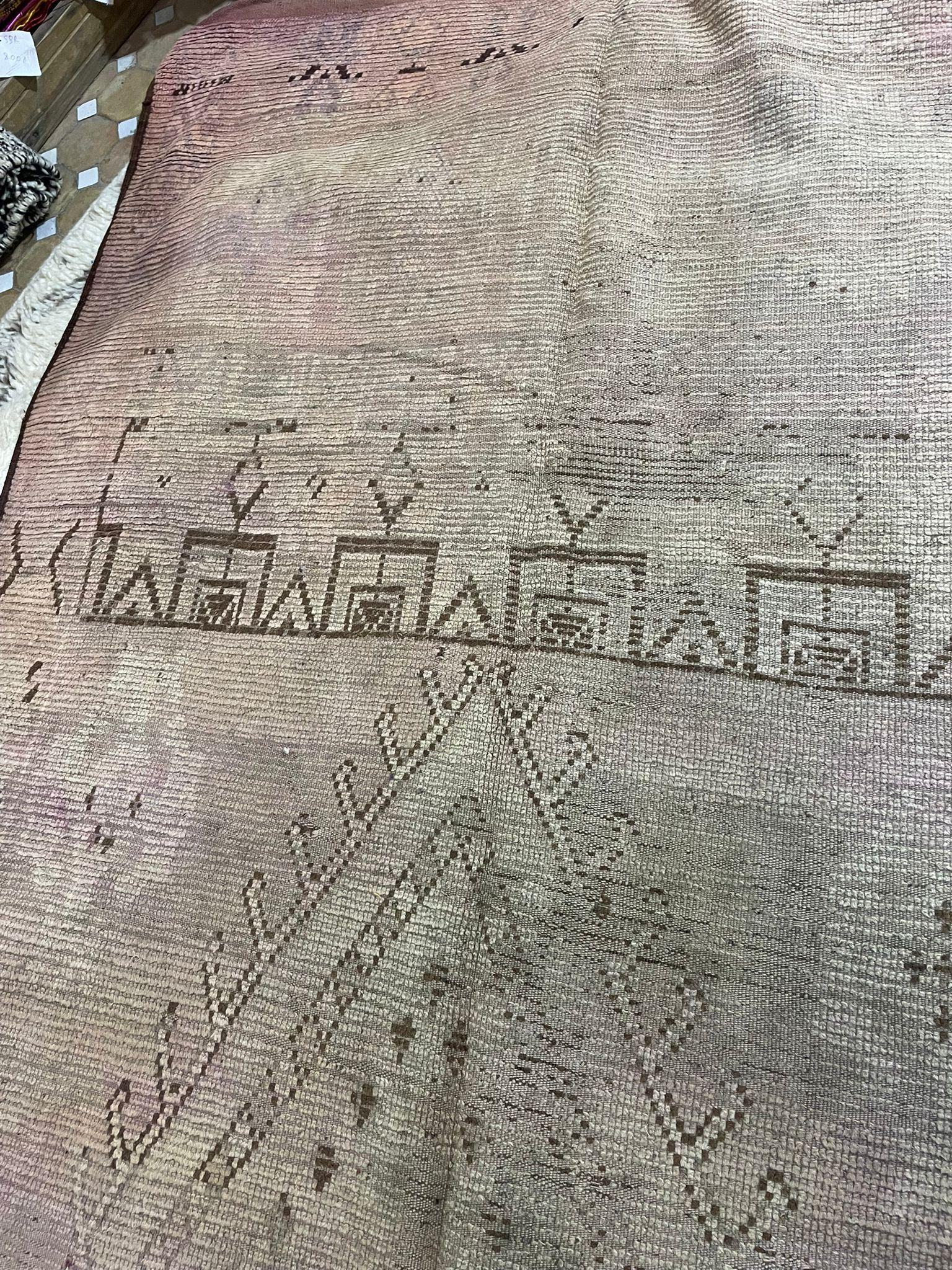Early 19th-Century Moroccan Tribal Flatweave Rug with Faded Geometric Medallions For Sale 5