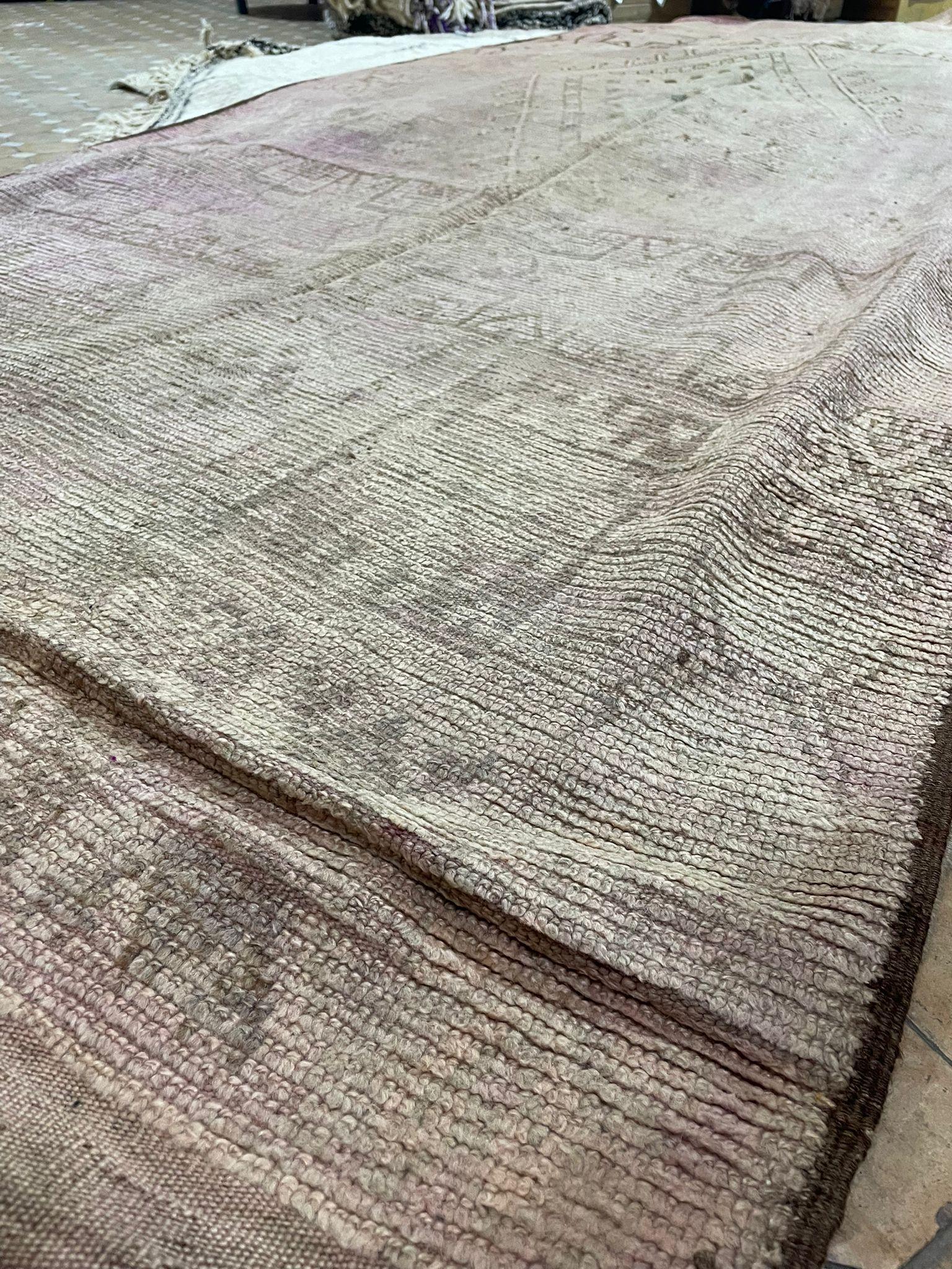 Early 19th-Century Moroccan Tribal Flatweave Rug with Faded Geometric Medallions For Sale 6