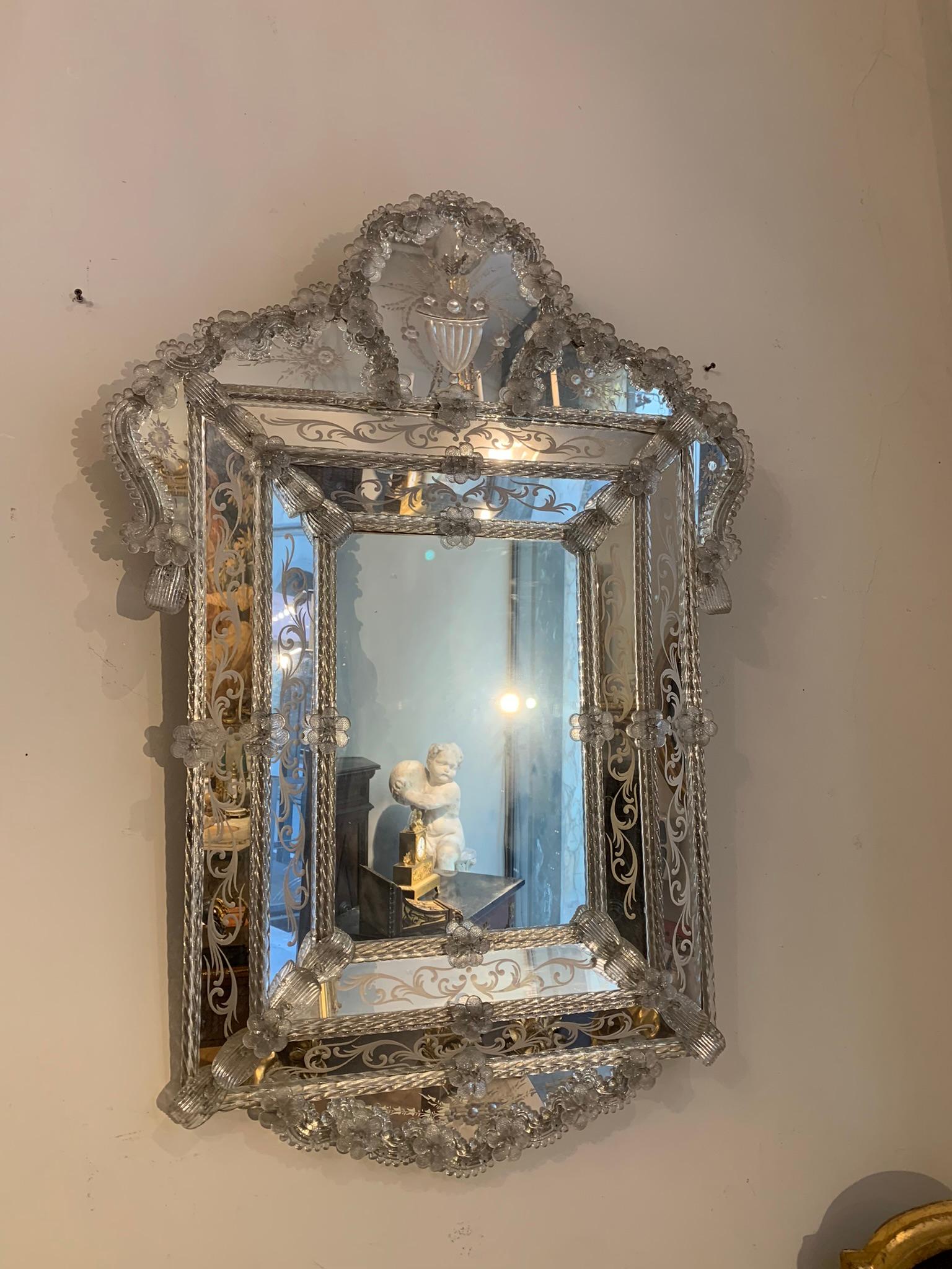 Early 19th Century Murano Glass Mirror For Sale 6