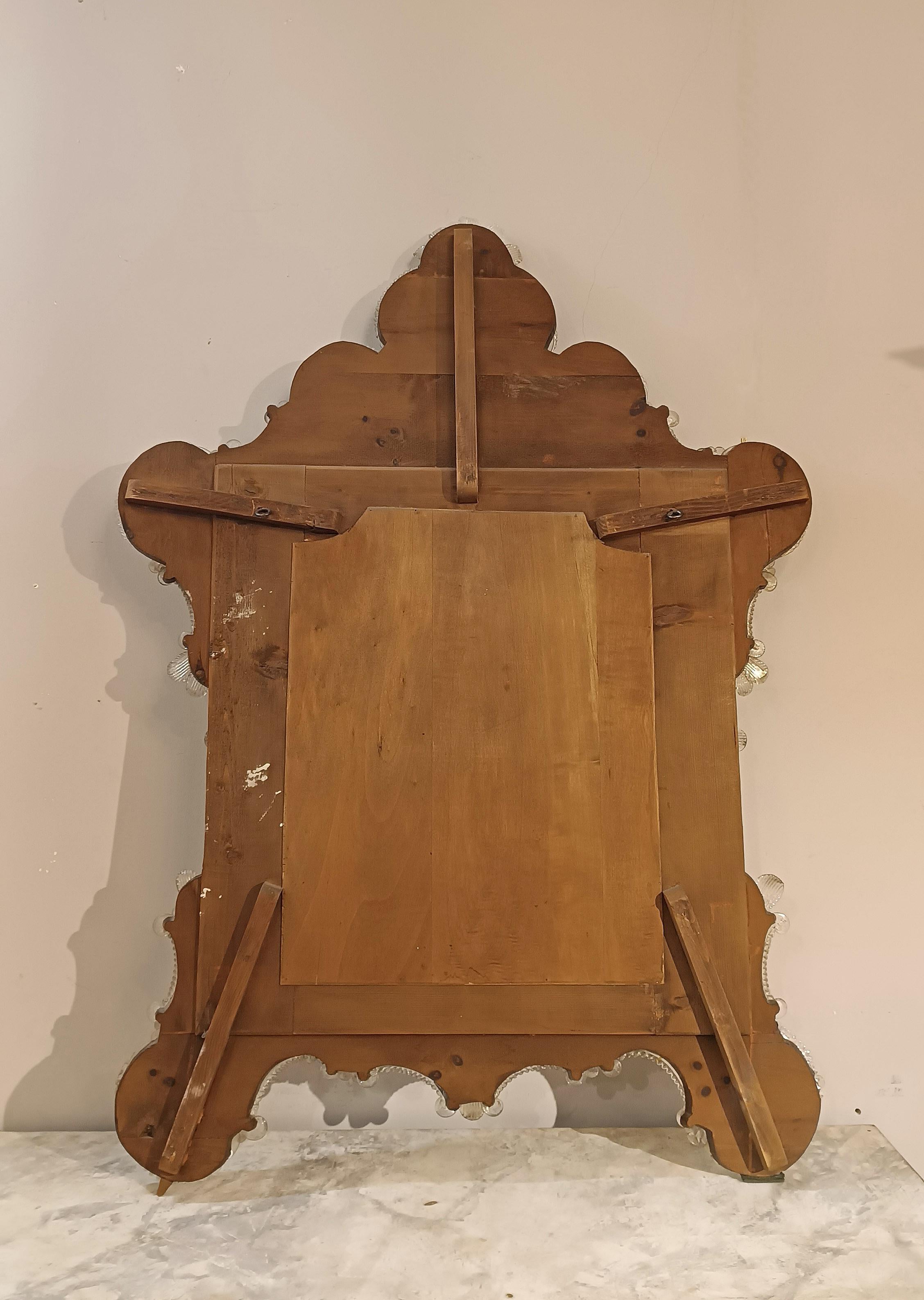 Espejo de cristal de murano de principios del siglo xix en venta 3