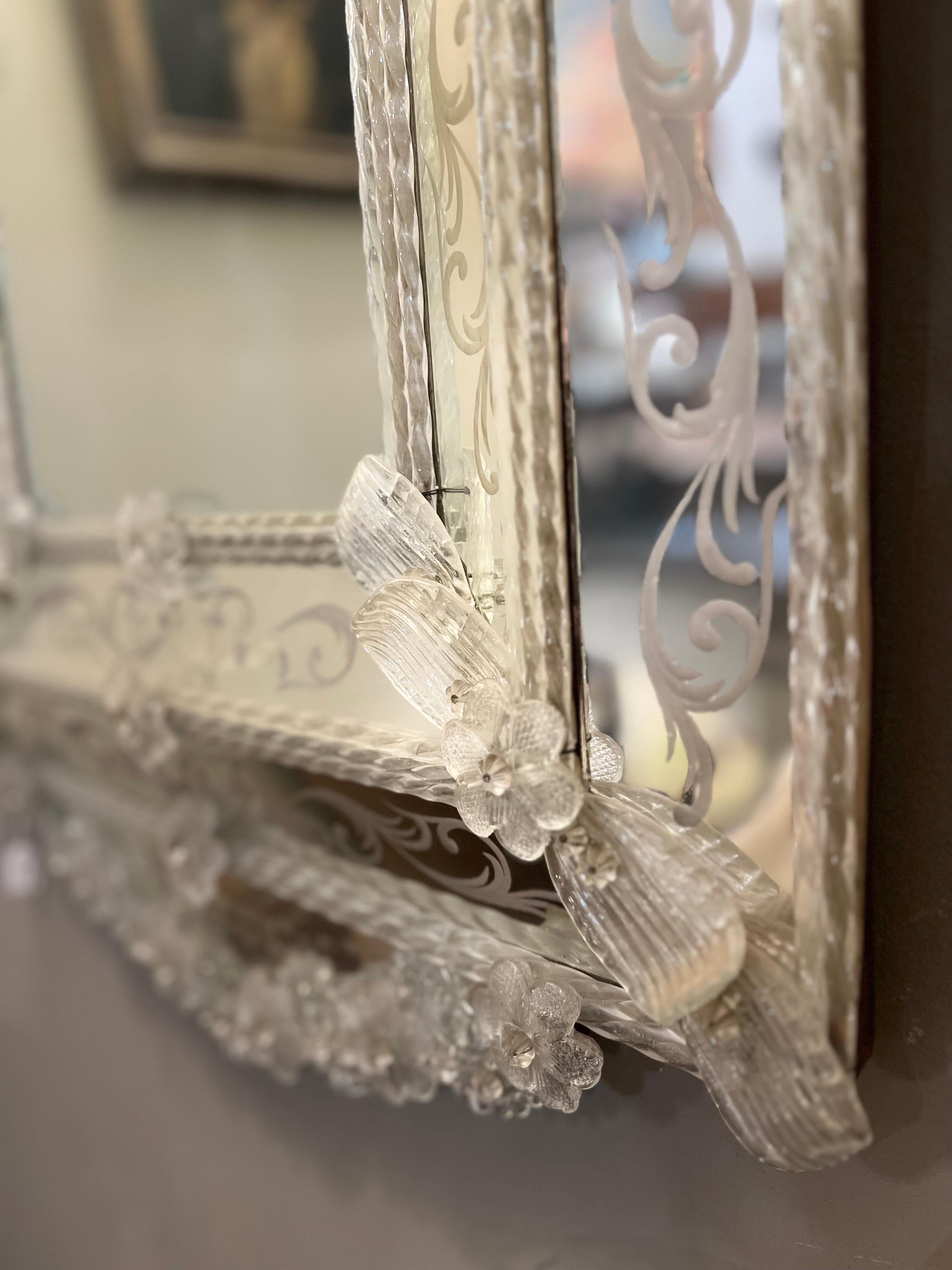 Italian Early 19th Century Murano Glass Mirror