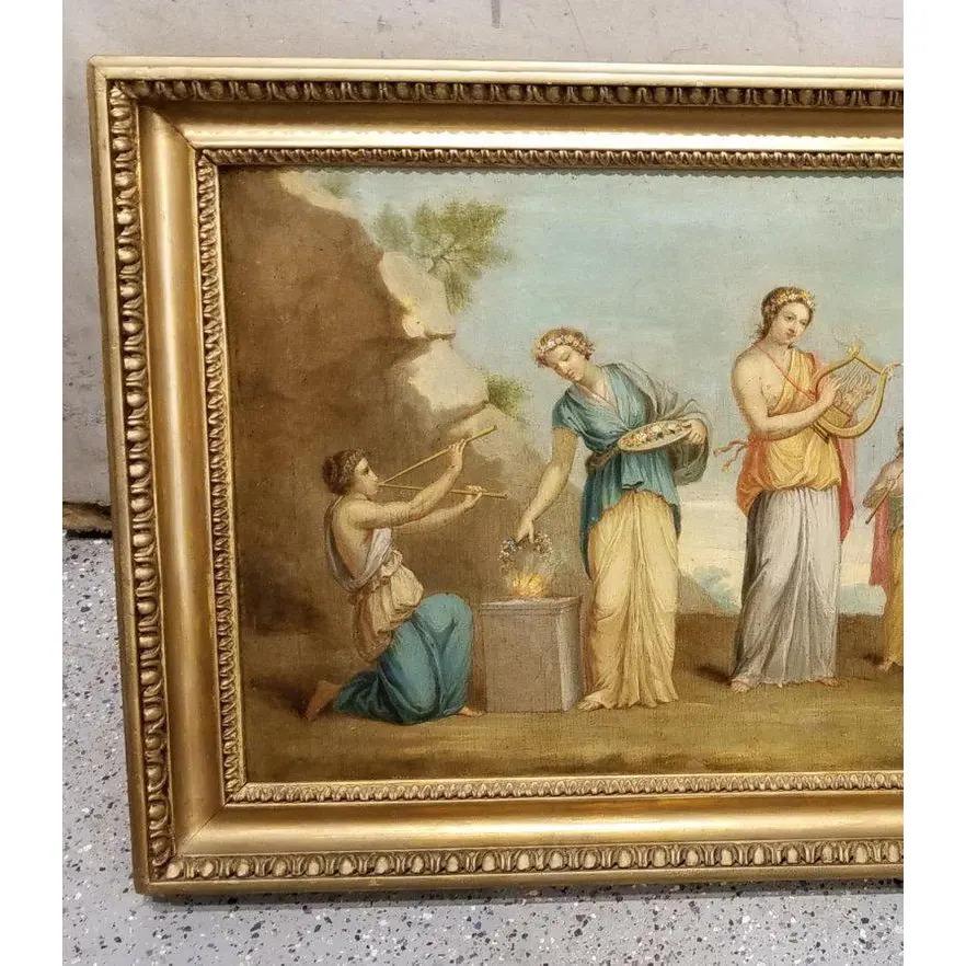 Canvas Early 19th Century Musical Nymphs Painting For Sale