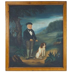 Early 19th Century Naive Oil on Canvas