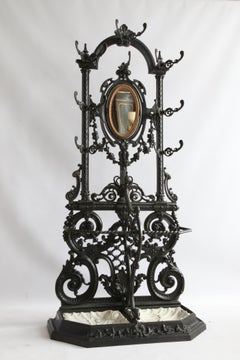 19th Century Nap III Cast Iron Coat and Hat Stand by Frères Corneau