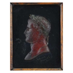 Antique Early 19th Century Napoleon Bonaparte Wax Portrait