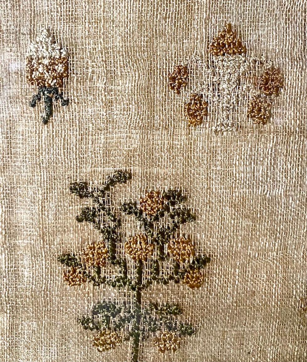 Linen Early 19th Century Needle Work Sampler by Ann Gould