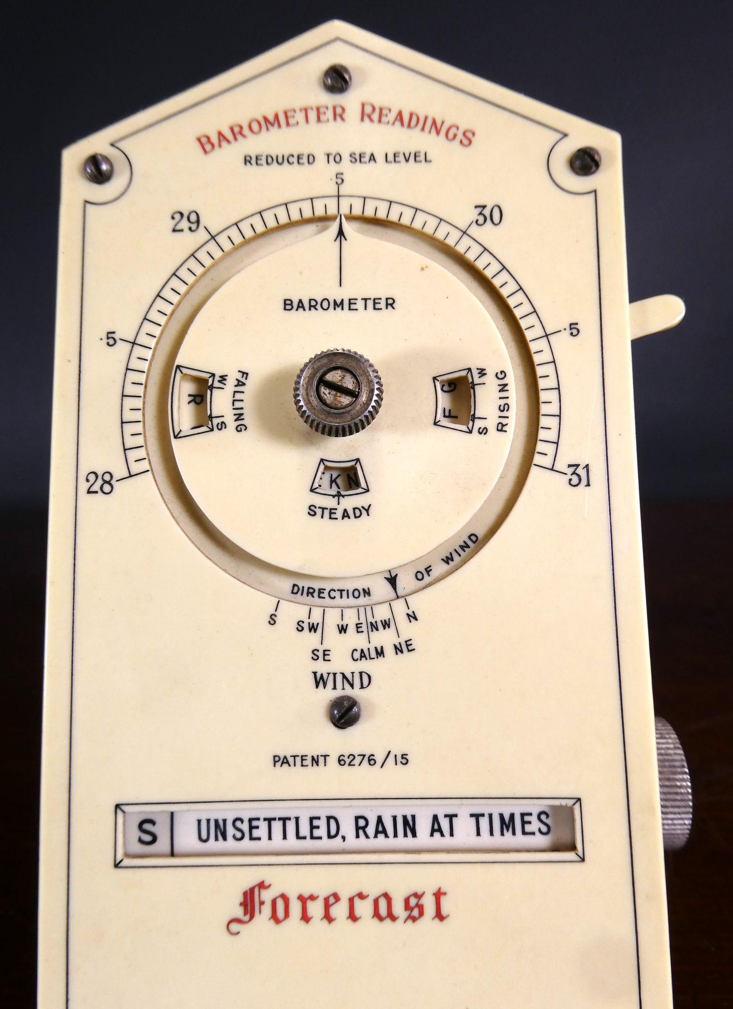 Pronosticador meteorológico de baquelita Negretti & Zambra de principios del siglo XIX en venta 1