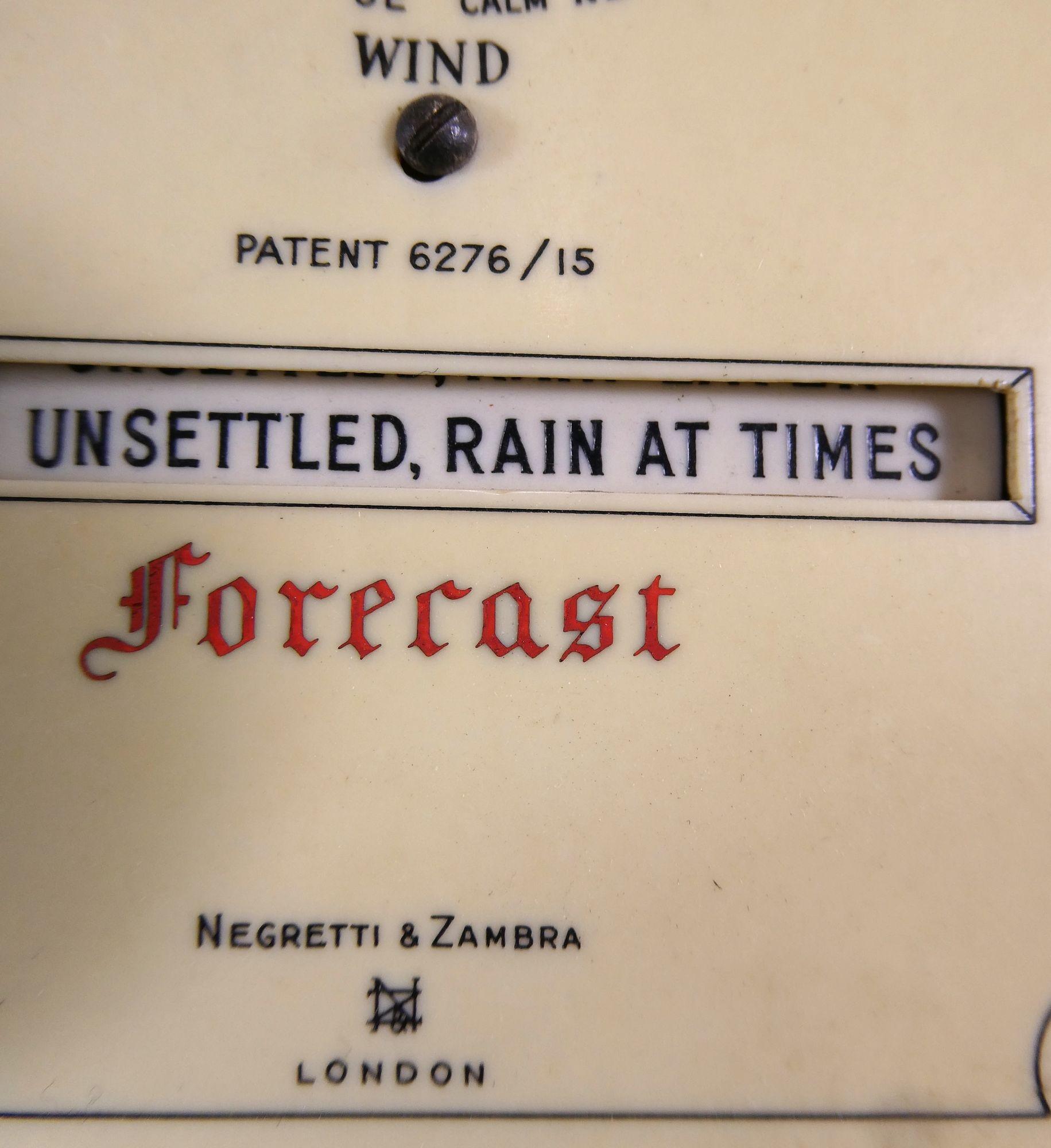 Forecaster des pluies Negretti et Zambra du début du 19e siècle en vente 2