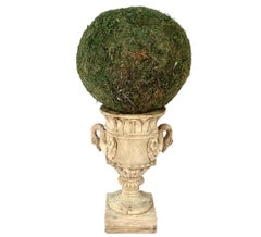 Early 19th Century Neoclassic Carved Wood Urns