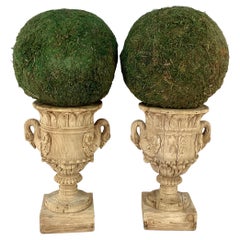 Frühes 19. Jahrhundert Neoklassische geschnitzte Wood Wood Urnen