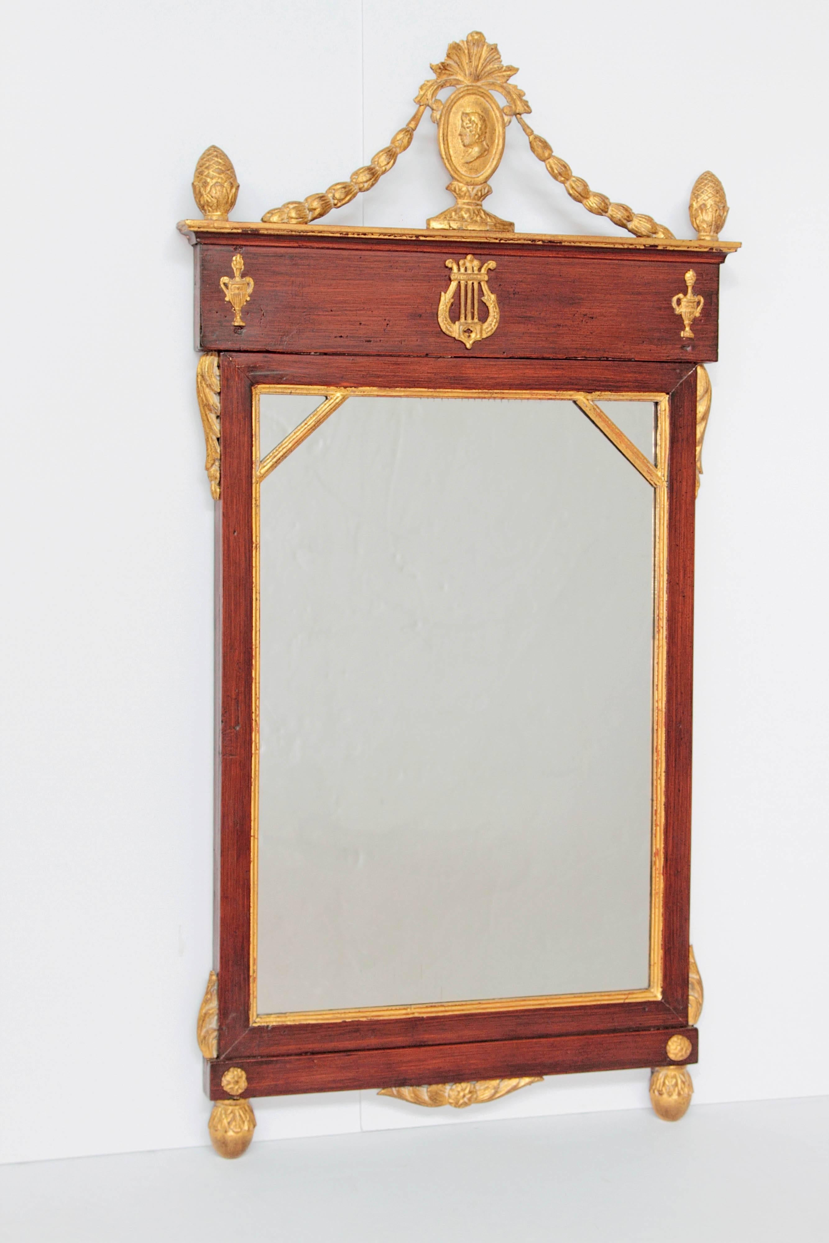 Wood Early 19th Century Neoclassic Mirror For Sale