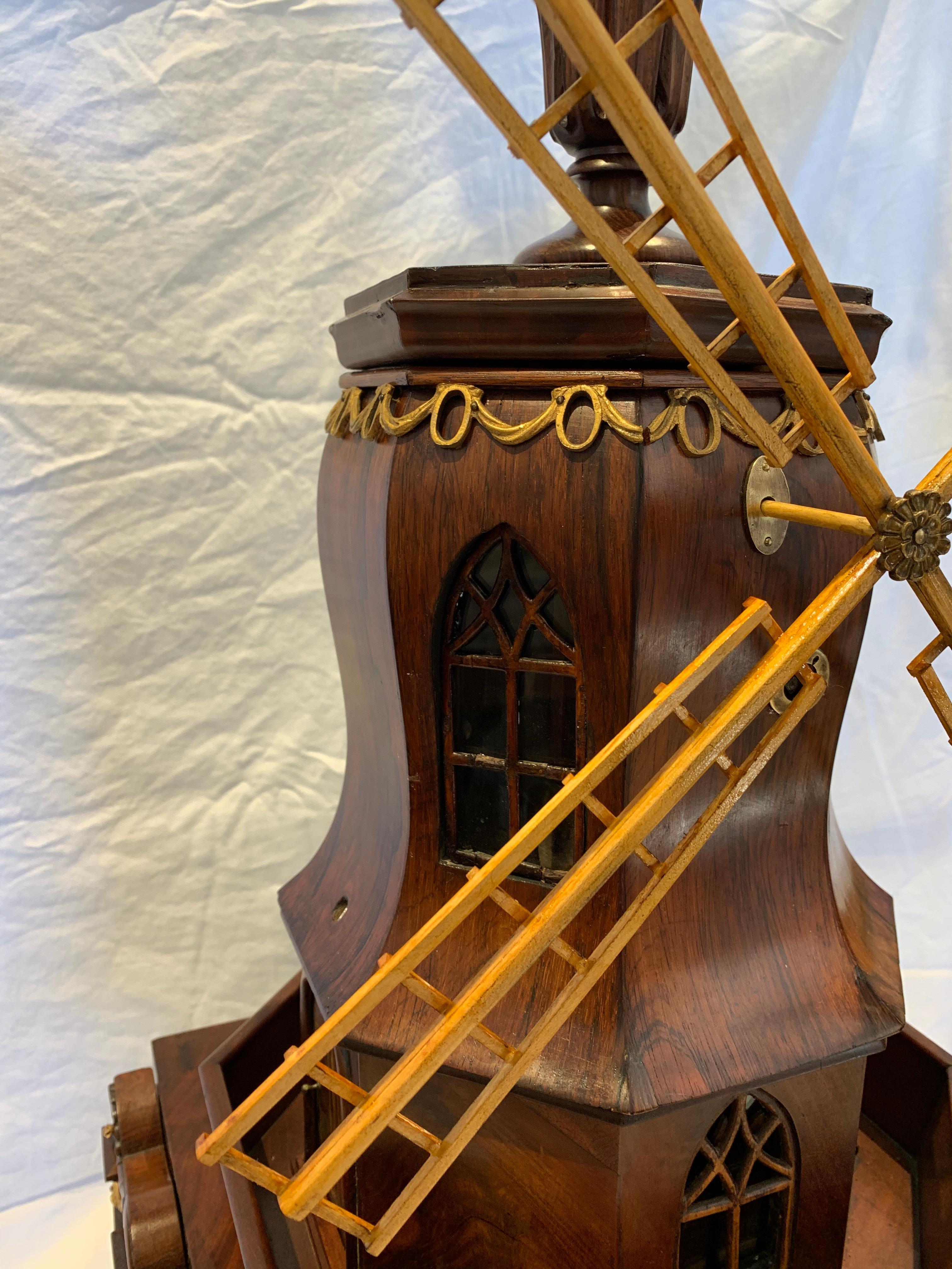 Early 19th Century Neoclassical Automaton Windmill Sewing Box For Sale 4