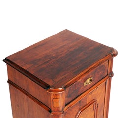 Early 19th Century Neoclassical Bedside Table, Nightstand Walnut & Briar Walnut