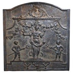 Early 19th Century Neoclassical Cast Iron Fireback 