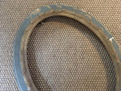 Italy Early 19th Century Neoclassical Oval Hand Made Grey and Gold Wood Frame