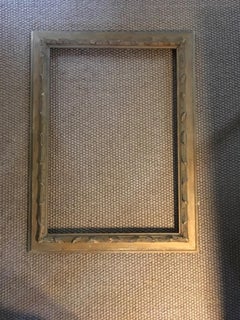 Antique Neoclassical Wood Frame, Gold Lacquer, Italy, Circa 1830