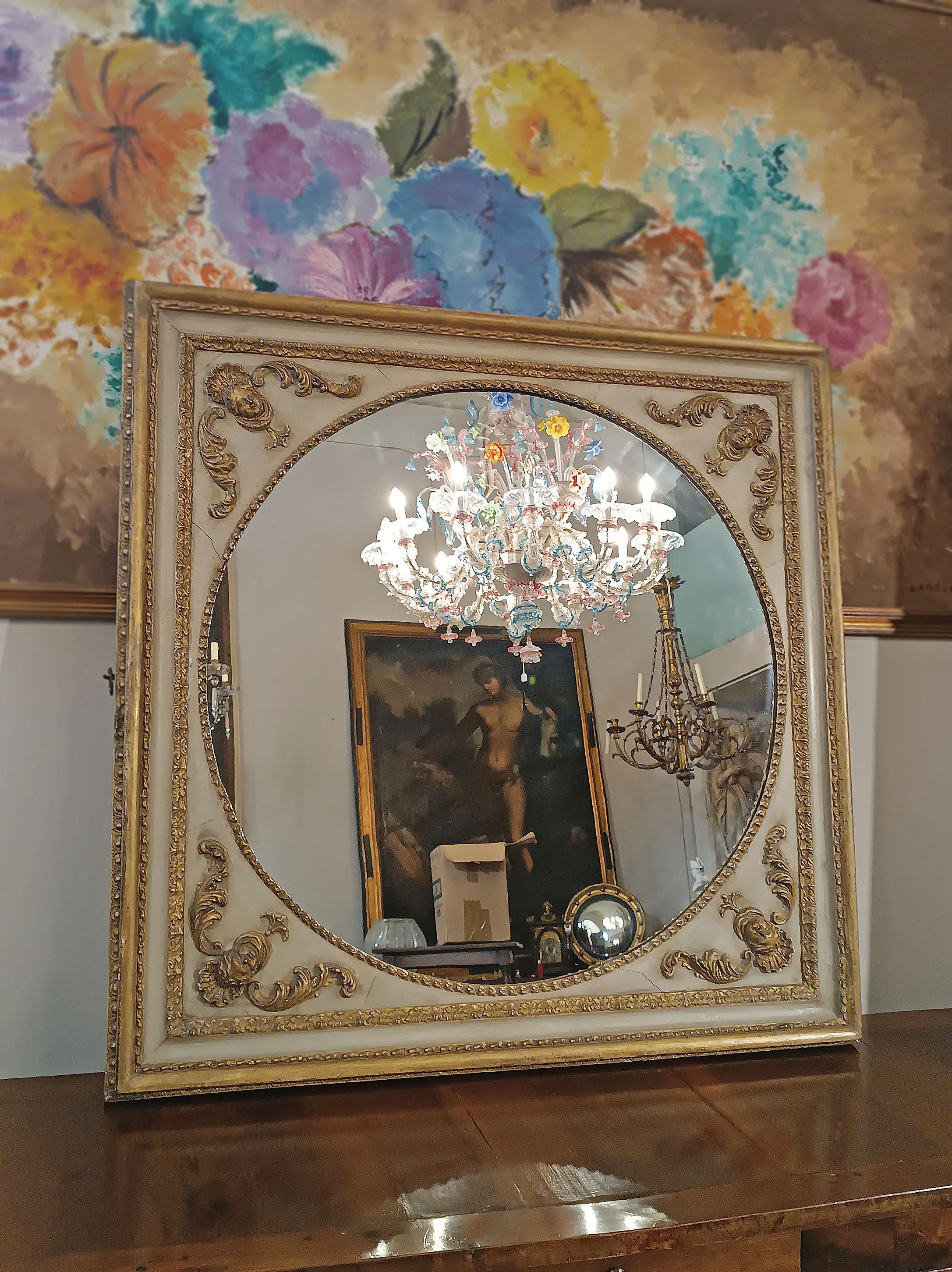 Neoclassical EARLY 19th CENTURY NEOCLASSICAL SQUARE MIRROR For Sale