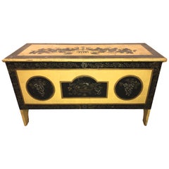 Early 19th Century New England Painted and Stenciled Blanket Chest